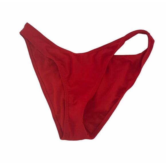 Xhilaration Bikini Bottom Womens Large Red Hipster Ribbed Sexy Swimwear Beachy - Picture 3 of 4